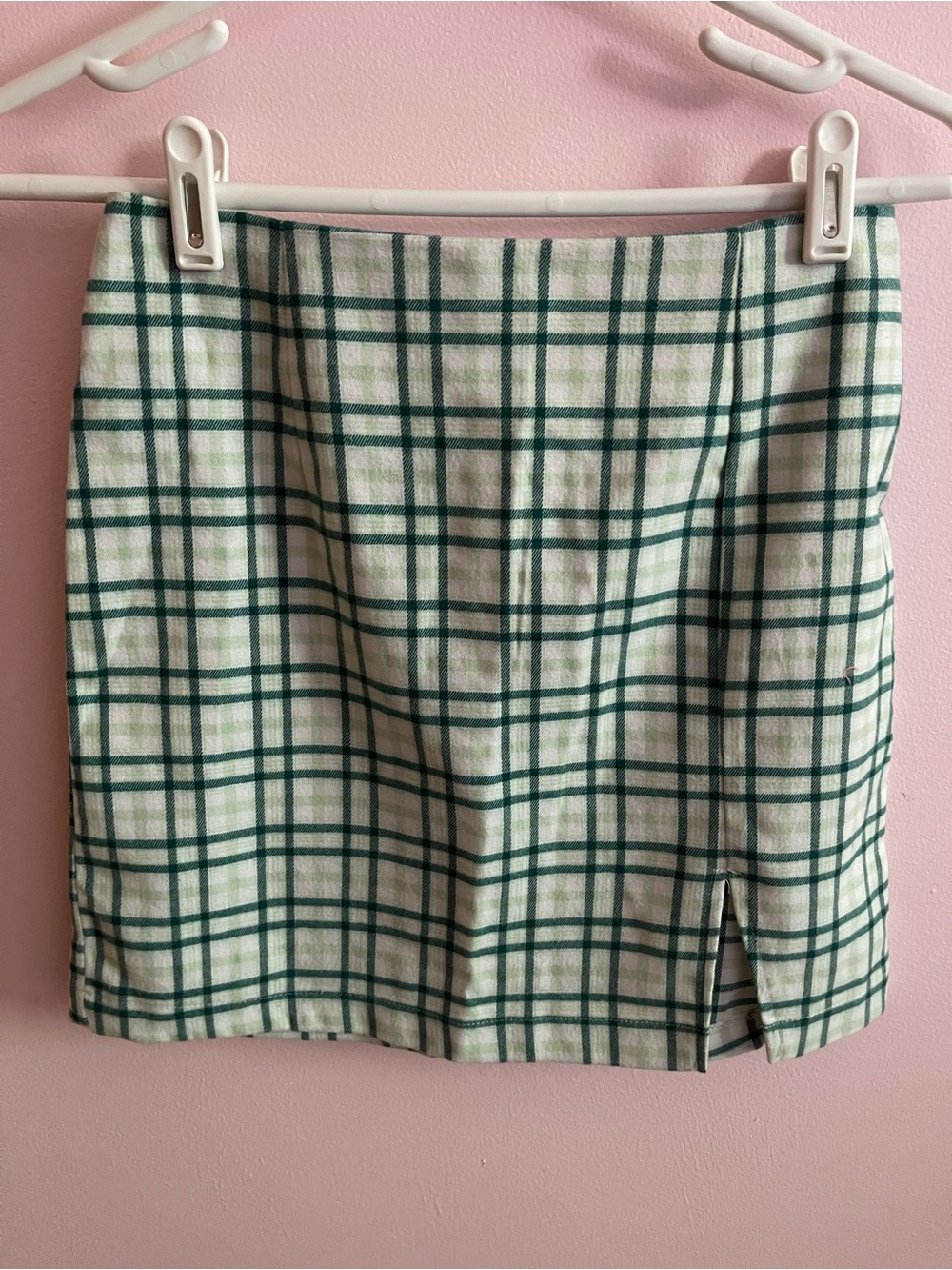Green Plaid Skirt